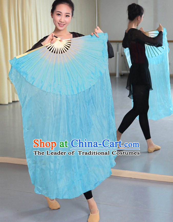 Professional Traditional Chinese Beijing Dance Academy Two Layers Pure Silk Dance Fan