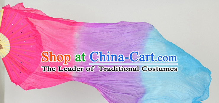 Pure Silk Color Transition Changing Competition Chinese Dance Fan Cultural Fans