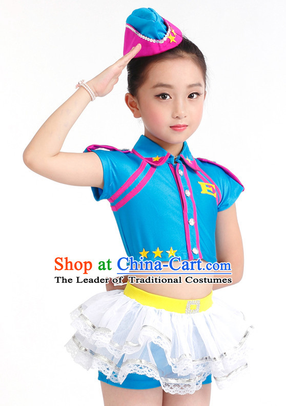 Chinese Competition Modern Dance Costumes Kids Dance Costumes Folk Dances Ethnic Dance Fan Dance Dancing Dancewear for Children