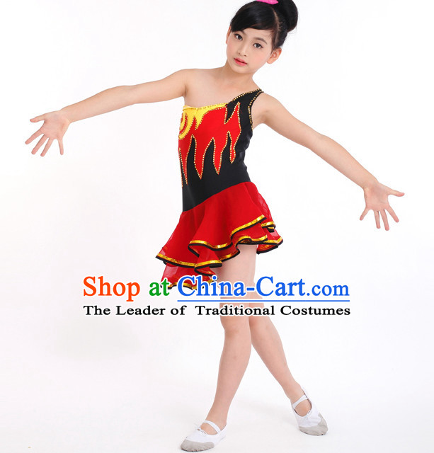 Chinese Competition Modern Dance Costumes Kids Dance Costumes Folk Dances Ethnic Dance Fan Dance Dancing Dancewear for Children