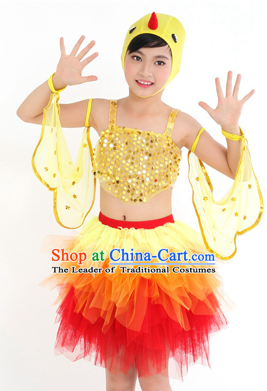 Chinese Competition Dance Costumes Kids Dance Costumes Folk Dances Ethnic Dance Fan Dance Dancing Dancewear for Children