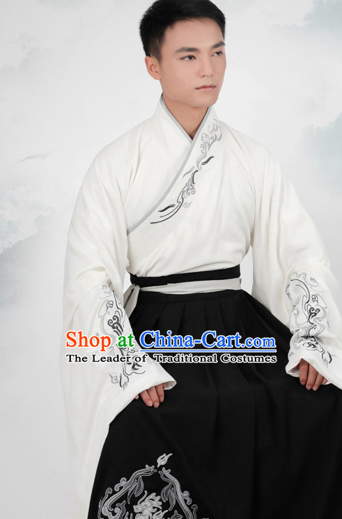 Ancient Chinese Embroidered Hanfu Dress China Traditional Clothing Asian Long Dresses China Clothes Fashion Oriental Outfits for Men