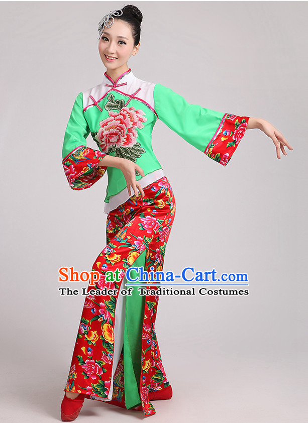 Traditional Chinese Dancewear Costumes Dancer Costumes Girls Dance Lyrical Dance Costume Ballroom Comtemporary Recital Dancewear Costume