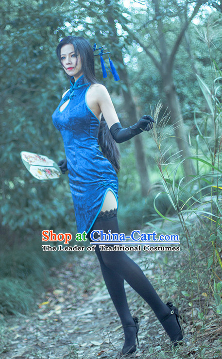 Traditional Chinese Style Sexy Cheongsam Cosplay Dress for Women