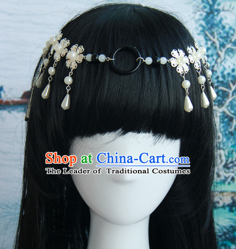 Traditional Chinese Princess Queen Empress Long Black Wigs and Hair Jewelry Hairpieces