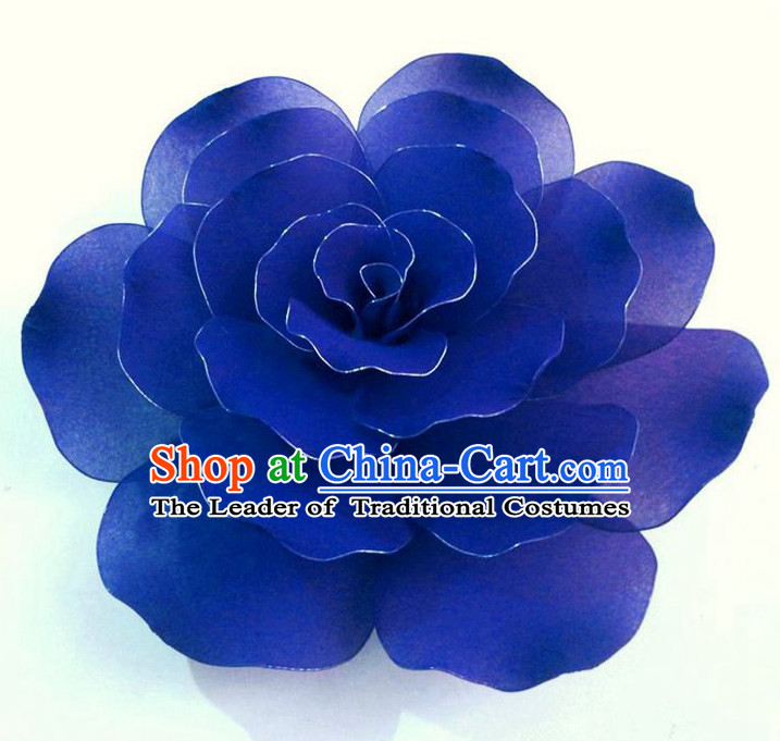 Blue Traditional Chinese Stage Performance Flower Dance Props Dancing Prop