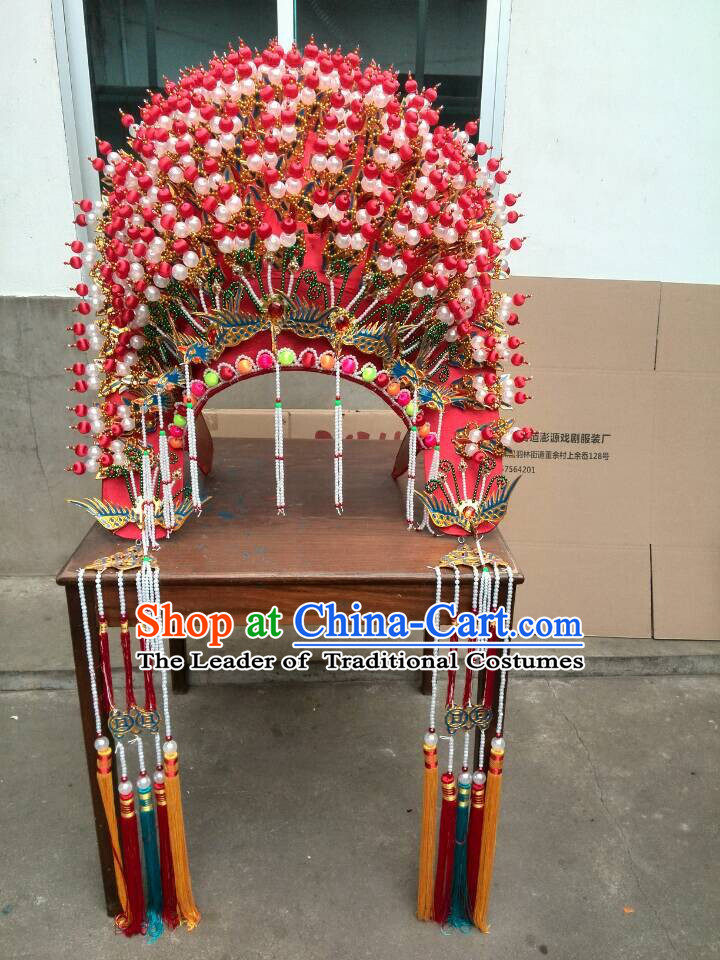 Traditional Chinese Opera Hat Hair Jewelry Hairpieces Phoenix Crown