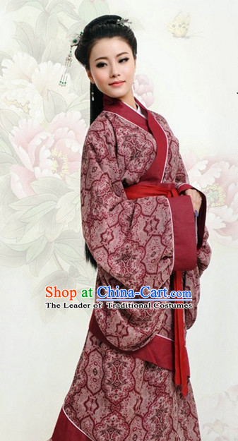 Ancient Chinese Clothing and Hair Jewelry Complete Set for Women