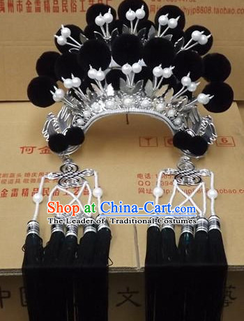 Chinese Headdress Opera Stage Performance Phoenix Crown Hat for Adults Kids Children Women Girls