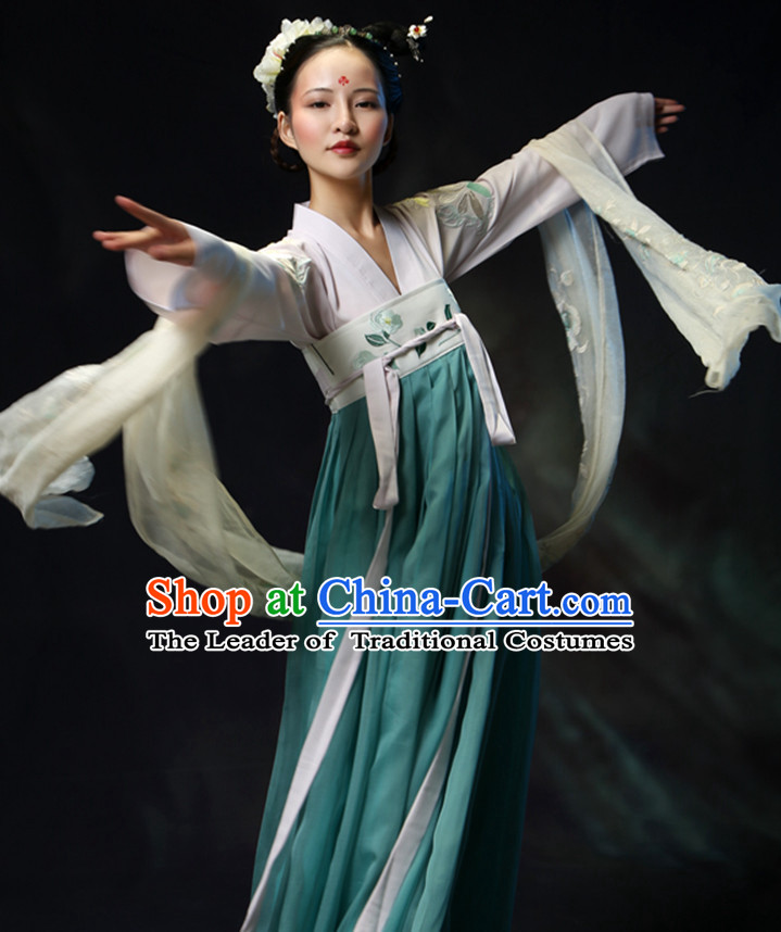 Asian Chinese Tang Dynasty Hanfu Dress Costume Clothing Oriental Dress Chinese Robes Kimono for Women Gilrls Adults Children