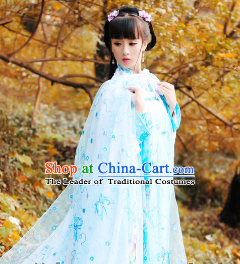 Asian Chinese Han Dynasty Hanfu Dress Costume Clothing Oriental Dress Chinese Robes Kimono for Women Gilrls Adults Children