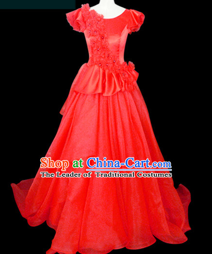 Mongolian People Yuan Dynasty Mongolians Dance Costumes Clothing Clothes Garment Complete Set for Women Girls