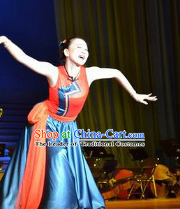 Chinese Mongolian Dancing Dancewear Dance Costumes for Women