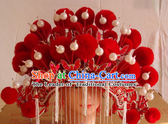 Chinese Beijing Opera Crown Coronet Headpieces Headwear Headdress Hat Phoenix Crown Coronet