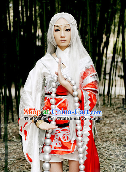 Chinese Superhero Monk Cosplay Costumes and Headdress Complete Set