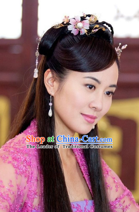 Traditional Ancient Chinese Style Black Full Wigs for Women