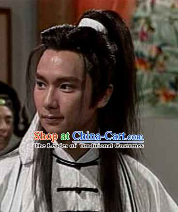 Ancient Chinese Traditional Style Black Full Wigs for Men