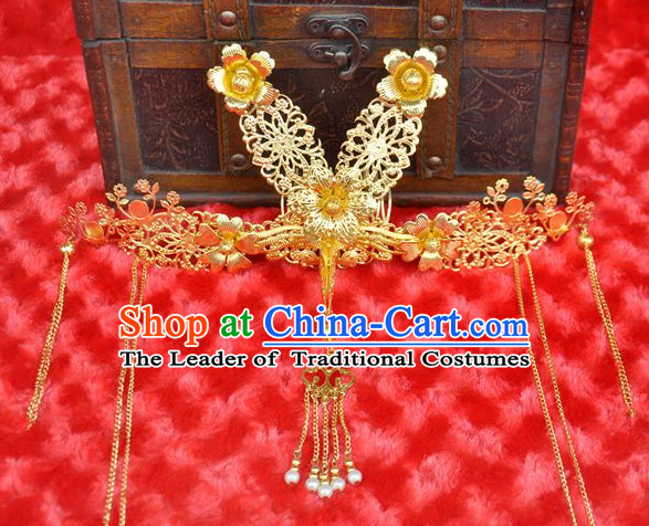 Chinese Traditional Ancient Hair Sticks Hair Ornaments Chopsticks Gold Hair Pins Hairsticks Oriental Asian Head Jewellery Hair Clips Hair pIeces Hair Style