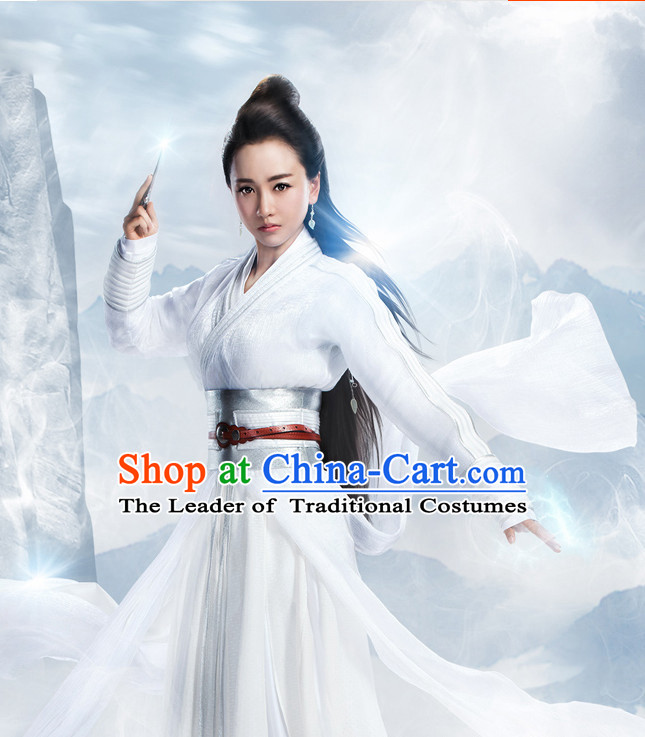 Ancient Chinese Fairy Garment and Hair Jewelry Complete Set for Women