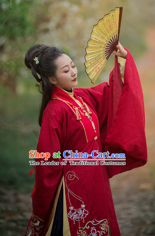 Ming Dynasty Clothing Garment and Hair Accessories Complete Set for Women