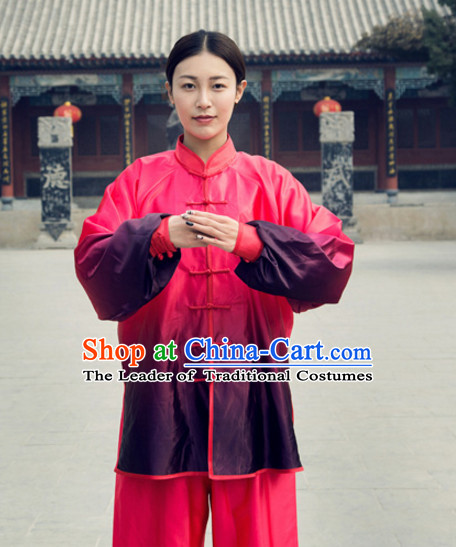 Chinese Traditional Color Changing Mandarin Martial Arts Tai Chi Kung Fu Gong Fu Competition Championship Suits Uniforms for Women Children