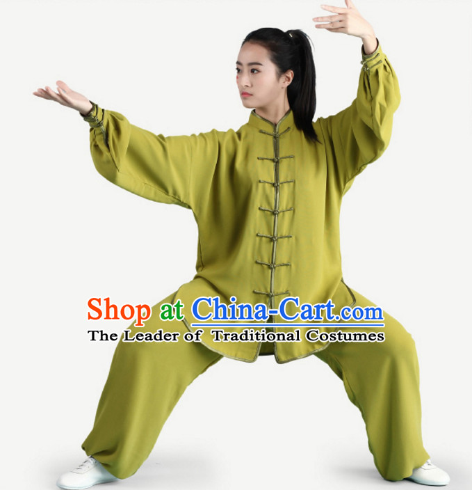 Top Tai Chi Uniforms Pants Tai Chi Suit Apparel Suits Attire Robe Kung Fu Costume Chinese Kungfu Jacket Wear Dress Uniform Clothing Taijiquan Shaolin Chi Gong Taichi Suits for Men Women Kids