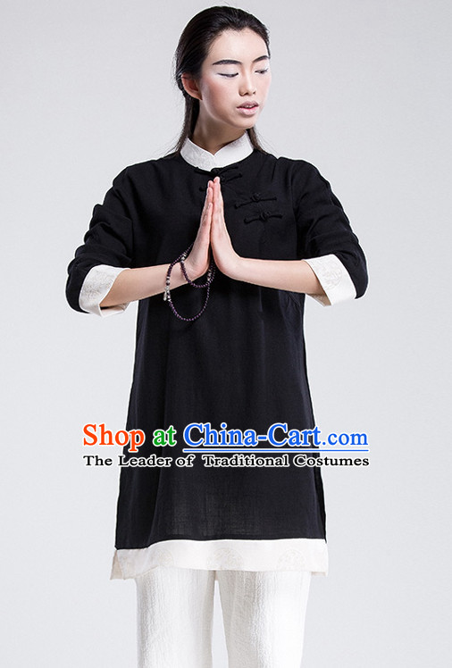 Top Tai Chi Uniforms Pants Tai Chi Suit Apparel Suits Attire Robe Kung Fu Costume Chinese Kungfu Jacket Wear Dress Uniform Clothing Taijiquan Shaolin Chi Gong Taichi Suits for Men Women Kids