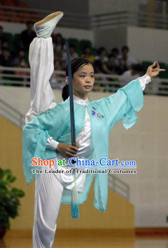 Top Kung Fu Competition Championship Uniforms Pants Suit Taekwondo Apparel Karate Suits Attire Robe Championship Costumes for Men Women Children