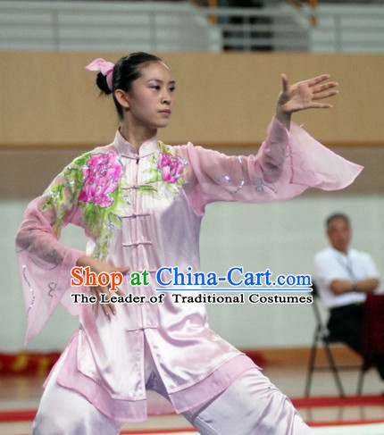 Top Kung Fu Competition Championship Uniforms Pants Suit Taekwondo Apparel Karate Suits Attire Robe Championship Costumes for Men Women Children