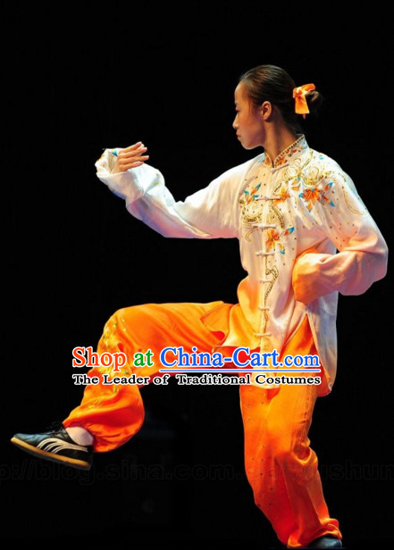 Top Kung Fu Competition Championship Uniforms Pants Suit Taekwondo Apparel Karate Suits Attire Robe Championship Costumes for Men Women Children