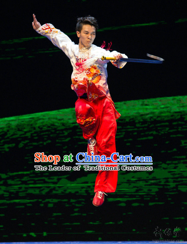 Top Kung Fu Competition Championship Uniforms Pants Suit Taekwondo Apparel Karate Suits Attire Robe Championship Costumes for Men Women Children