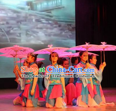 Chinese Classical Dancing Outfits Dancewear Costumes Dancer Costumes Girls Dance Costumes Chinese Dance Clothes Traditional Chinese Clothes and Hair Decorations Complete Set