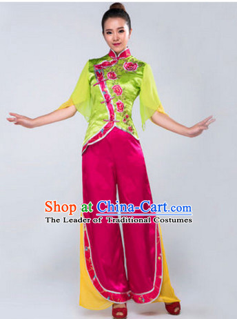 Chinese Stage Folk Dancing Dancewear Costumes Dancer Costumes Dance Costumes Chinese Dance Clothes Traditional Chinese Clothes Complete Set for Women Children