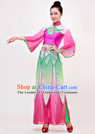 Chinese Stage Classical Folk Dancewear Costumes Dancer Costumes Dance Costumes Chinese Dance Clothes Traditional Chinese Clothes Complete Set for Women Children