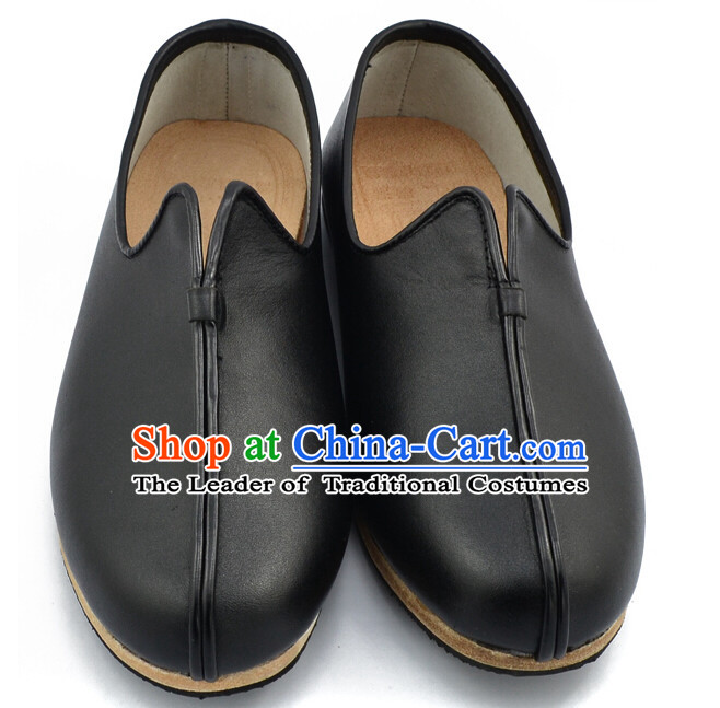 Top Chinese Classic Traditional Kungfu Master Tai Chi Shoes Kung Fu Shoes Martial Arts Leather Shoes