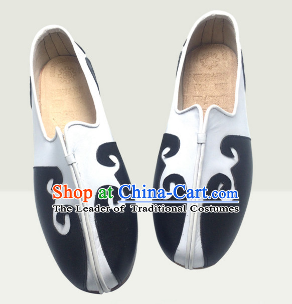 Top Chinese Classic Traditional Kungfu Master Tai Chi Shoes Kung Fu Shoes Martial Arts Leather Shoes