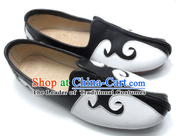 Top Chinese Classic Traditional Kungfu Master Tai Chi Shoes Kung Fu Shoes Martial Arts Leather Shoes