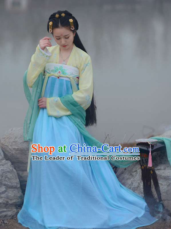 Top Chinese Tang Dynasty Hanfu Clothing Chinese Hanfu Costume Hanfu Dress Ancient Chinese Costumes Complete Set for Women Girls Children