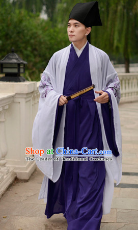 Top Chinese Han Dynasty Male Hanfu Clothing Chinese Hanfu Costume Hanfu Dress Ancient Chinese Costumes and Hat Complete Set for Men Boys Children