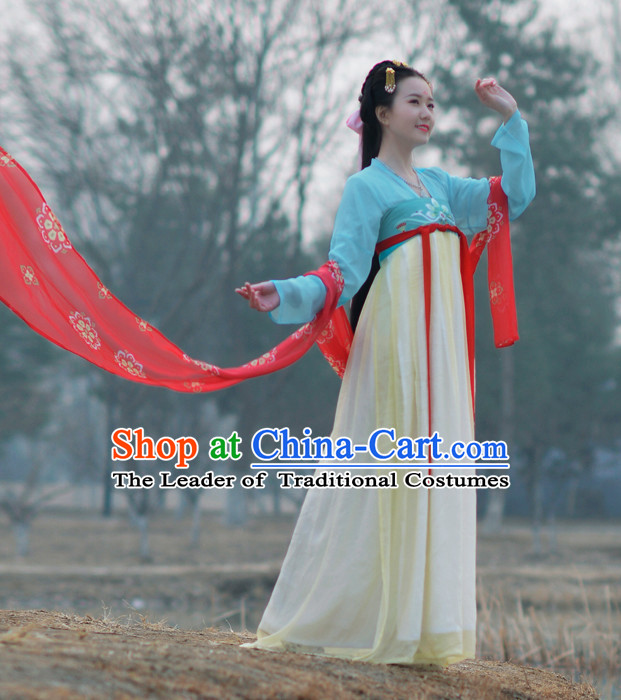 Top Chinese Tang Dynasty Princess Hanfu Clothing Chinese Hanfu Costume Hanfu Dress Ancient Chinese Costumes and Hat Complete Set for Women Girls Children