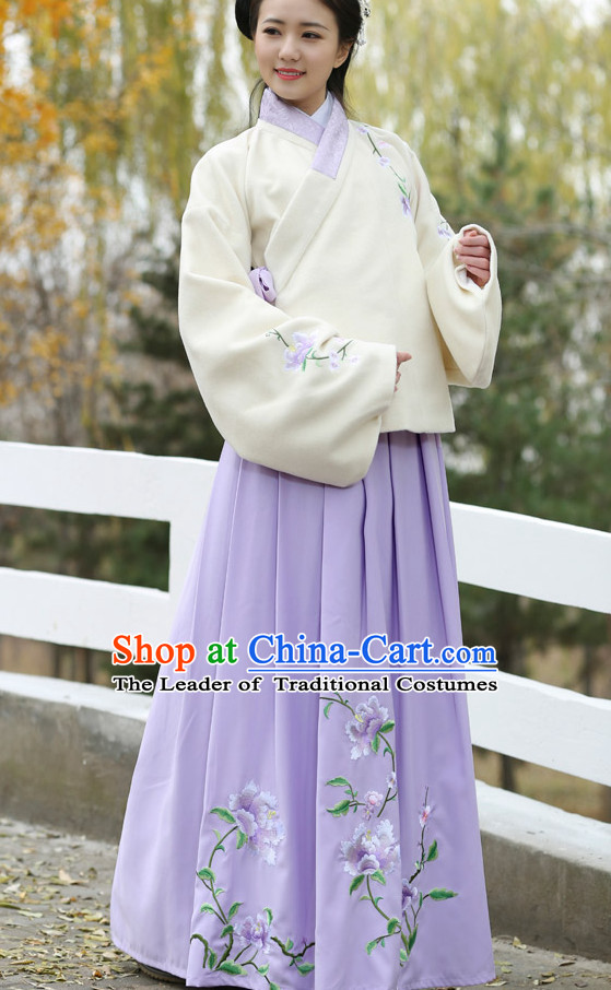 Top Chinese Ming Dynasty Beauty Hanfu Clothing Chinese Hanfu Costume Hanfu Dress Ancient Chinese Costumes and Hat Complete Set for Women Girls Children