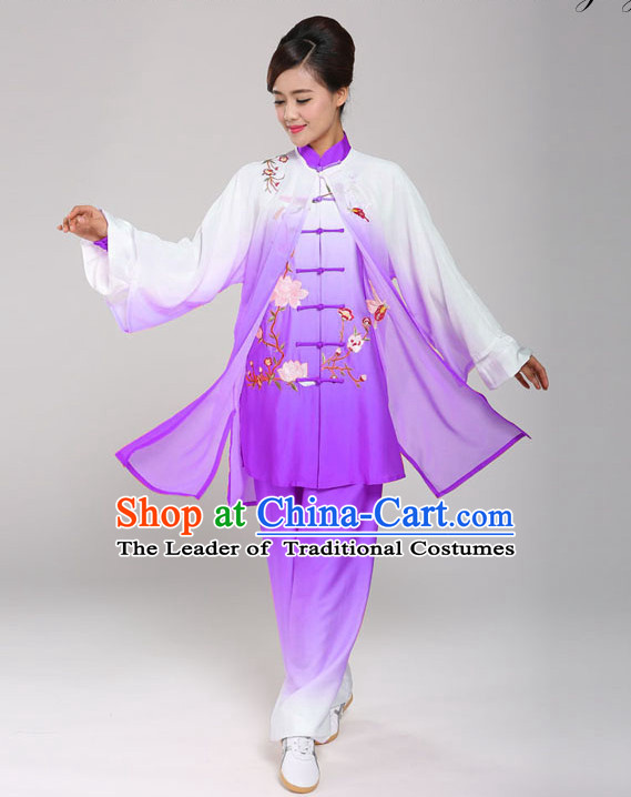 Top Chinese Traditional Martial Arts Tai Chi Kung Fu Gongfu Competition Championship Clothes Suits Uniforms