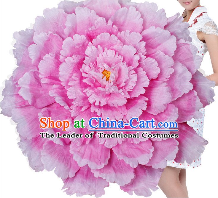 Pink Traditional Dance Peony Umbrella Props Flower Umbrellas Dancing Prop Decorations