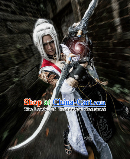 Top China Knight Male Costume Cosplay Armor Archer Costume Avatar Costumes Wonderflex Knight Armorsuit Leather Metal Fantasy Armoury and Hair Decortaions Complete Set