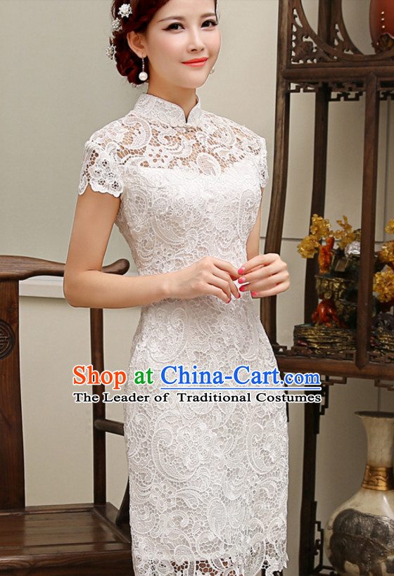 Top Tailored Romantic Mandarin Collar Short Cheongsam Chi-pao