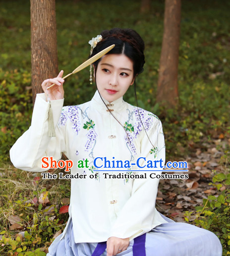 Traditional Chinese Ancient Ming Dynasty Princess Clothing Garments Suits Dresses Complete Set for Women