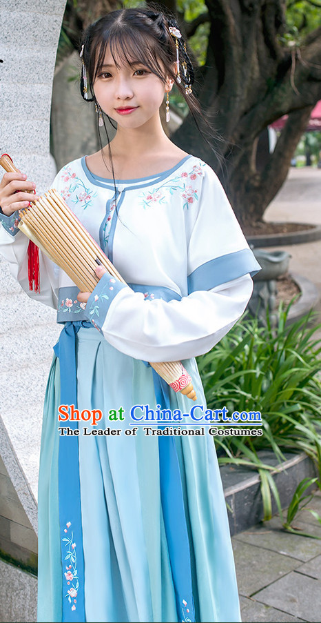 Hanfu Clothing Custom Traditional Chinese Hanfu Dreses Han Clothing Hanzhuang Historical Dress and Accessories Complete Set