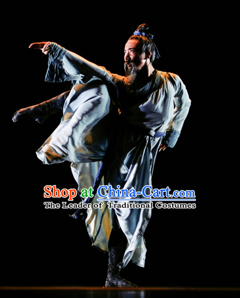 Chinese Classical Dance Costume Folk Dancing Costumes Traditional Chinese Dance Costumes Asian Dance Costumes Complete Set for Men