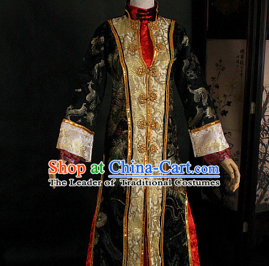 Ancient Chinese Style Emperor King Cosplay Garment Costumes Clothing for Men Boys