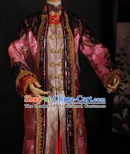 Ancient Chinese Style Emperor King Cosplay Garment Costumes Clothing for Men Boys